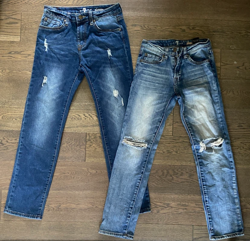 7 For All Mankind Boys “Slimmy” Jeans Lot of 4 - Size 12 - photo 5
