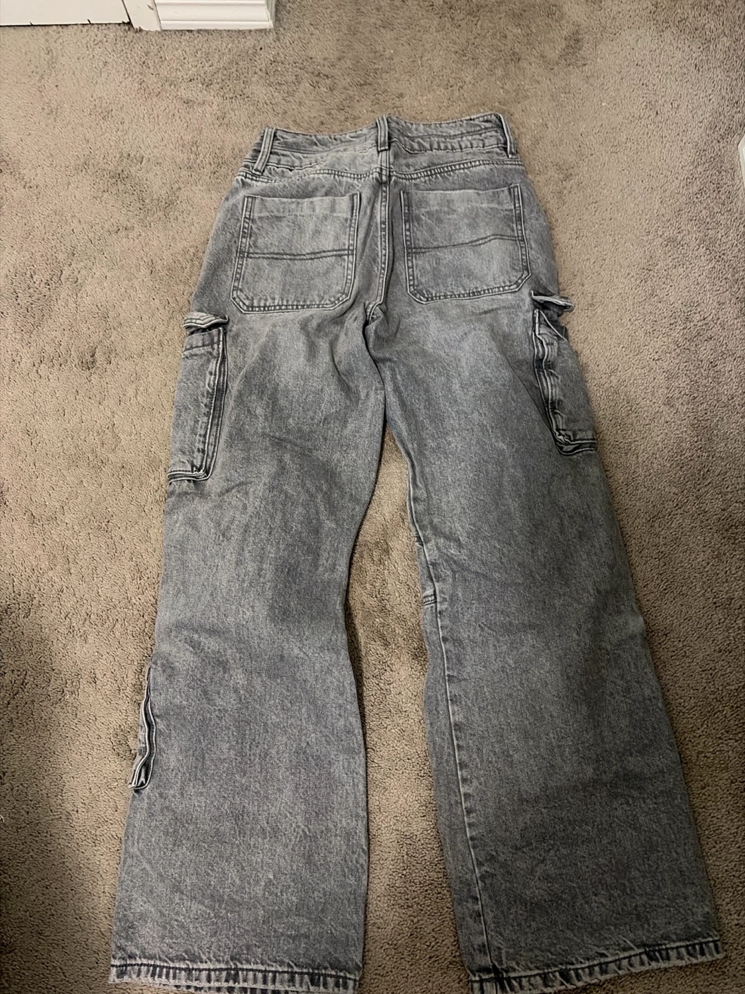 Women's Grey Cargo Jeans - photo 2
