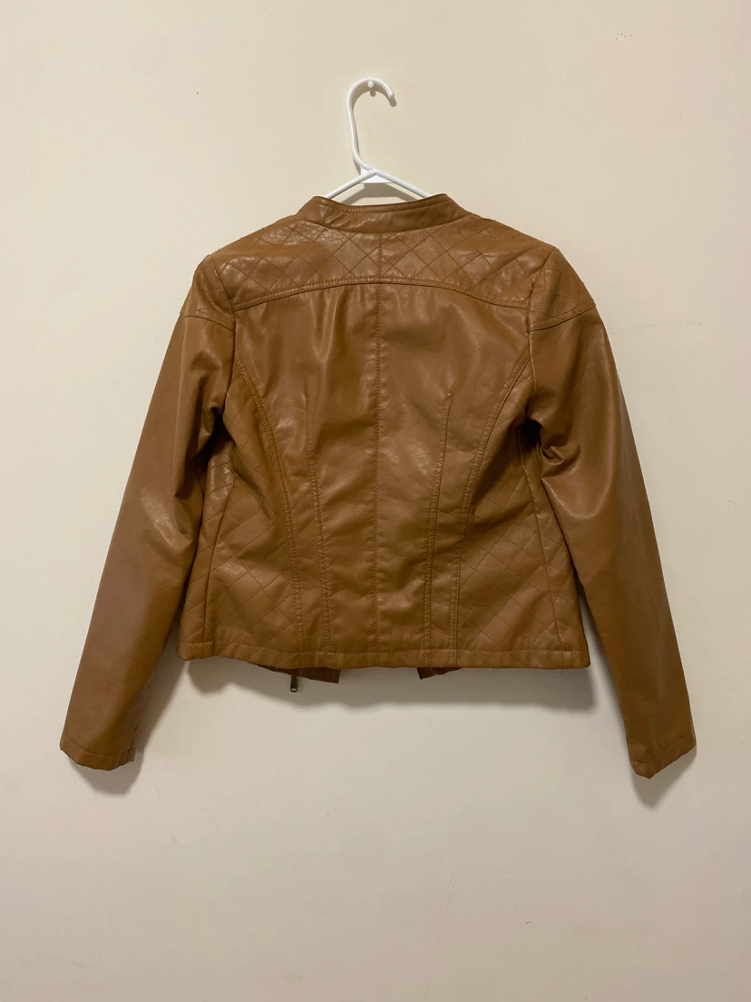 MOTO GEAR Faux Leather Jacket - Brown - photo 2
