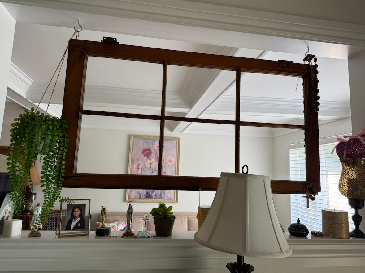 Antique Vintage 2 Windows Sashes 6 panel frame - photo 4