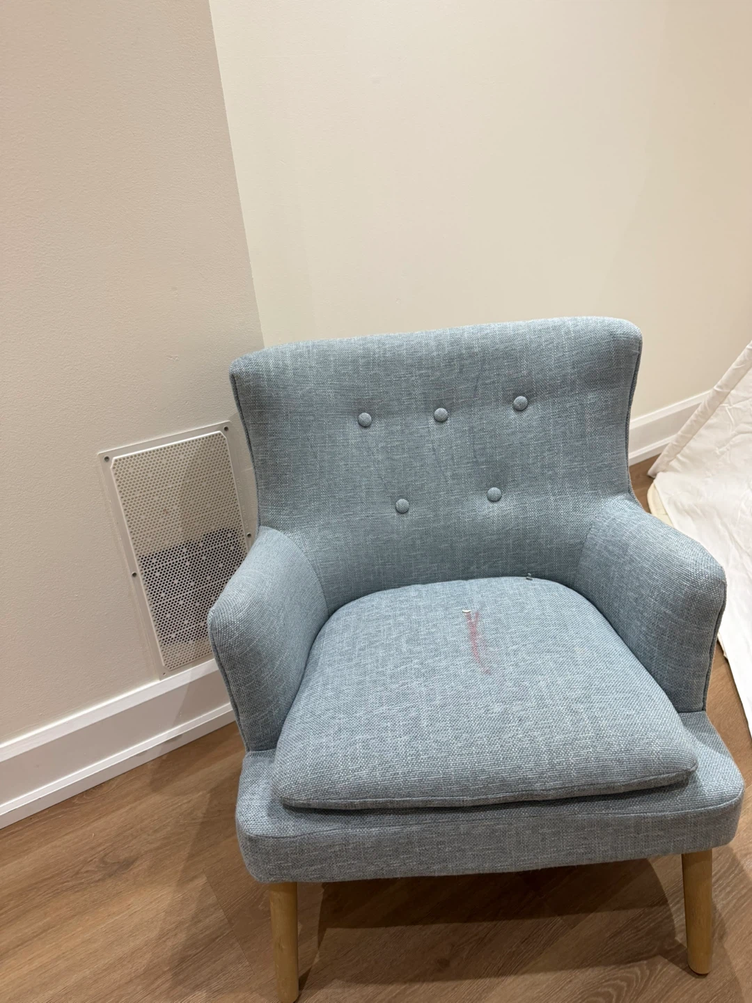 Light Blue Upholstered Armchair