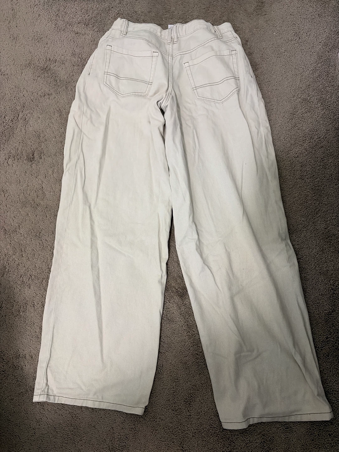Cream Wide Leg Jeans - photo 2
