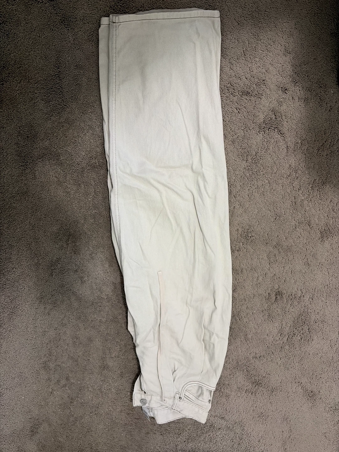 Cream Wide Leg Jeans - photo 3