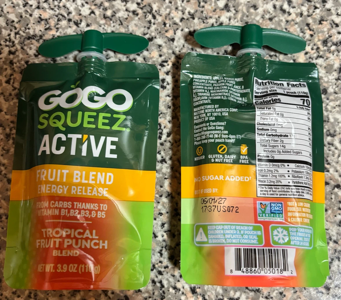 GoGo Squeez Active Tropical Fruit  (2 Pack) - photo 2