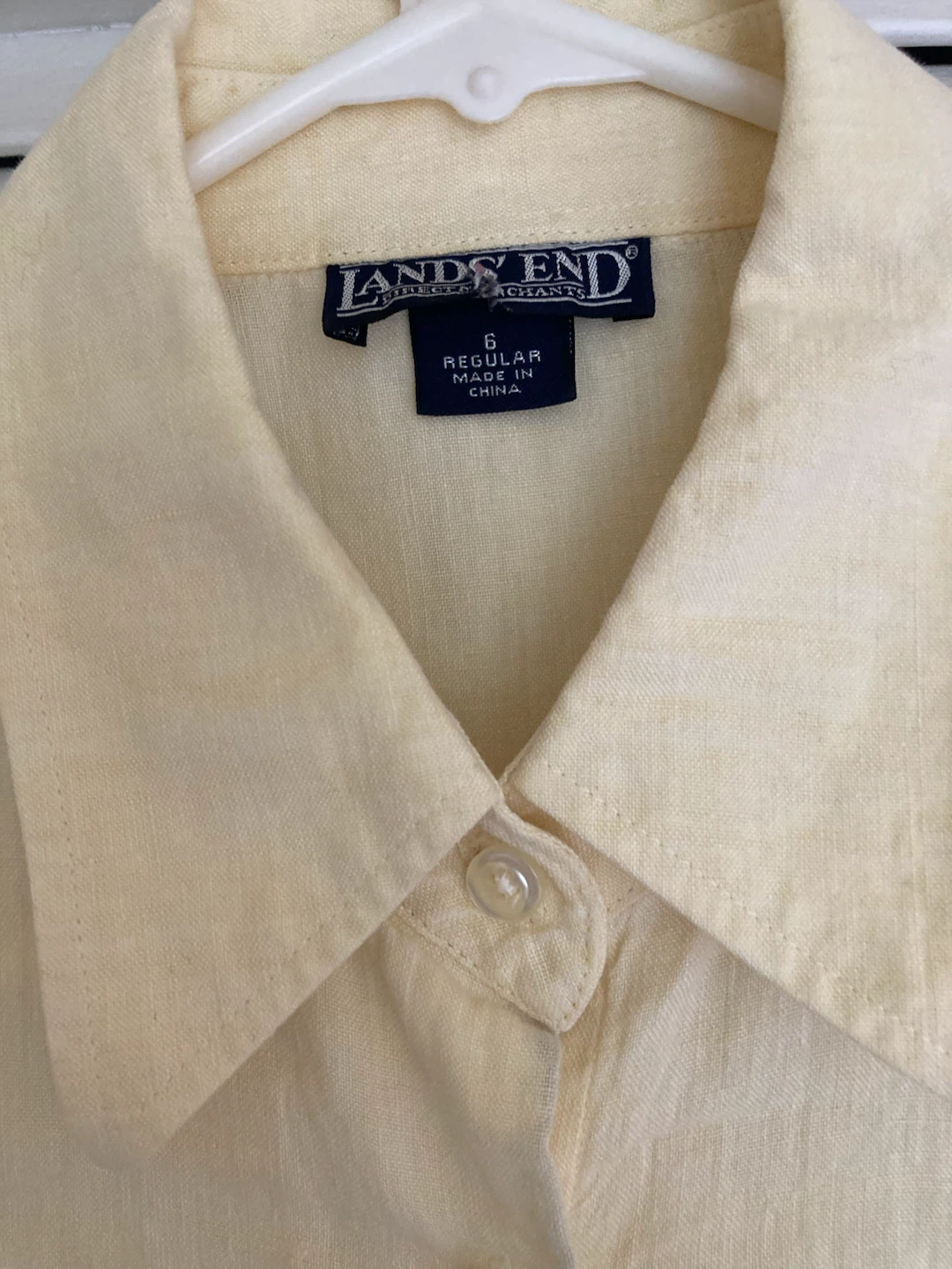 Land’s End Linen Button-Up Shirt Size 6 - photo 2