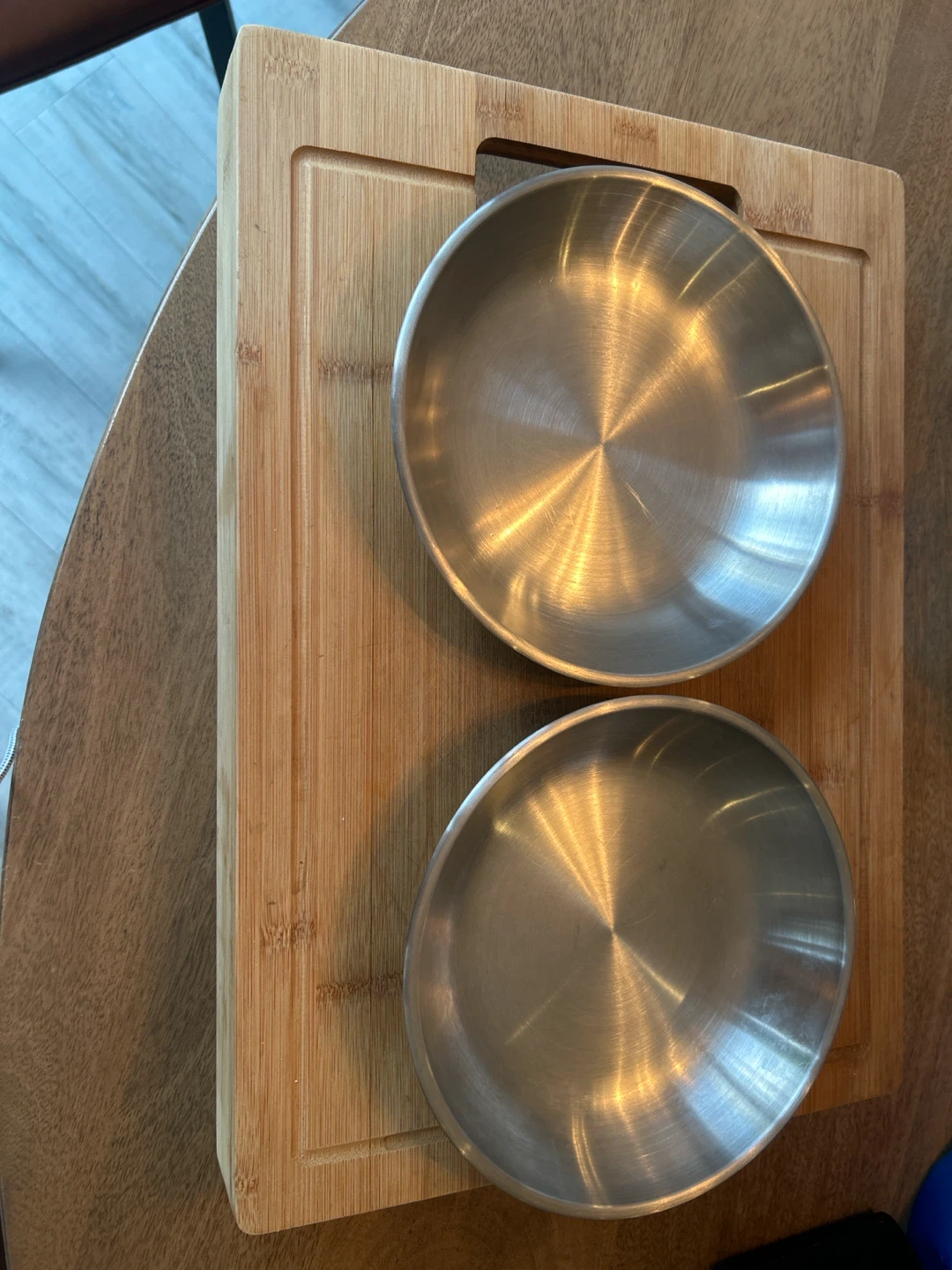 Napoleon Pro Bamboo Cutting Board with Stainless Steel Bowls - photo 4