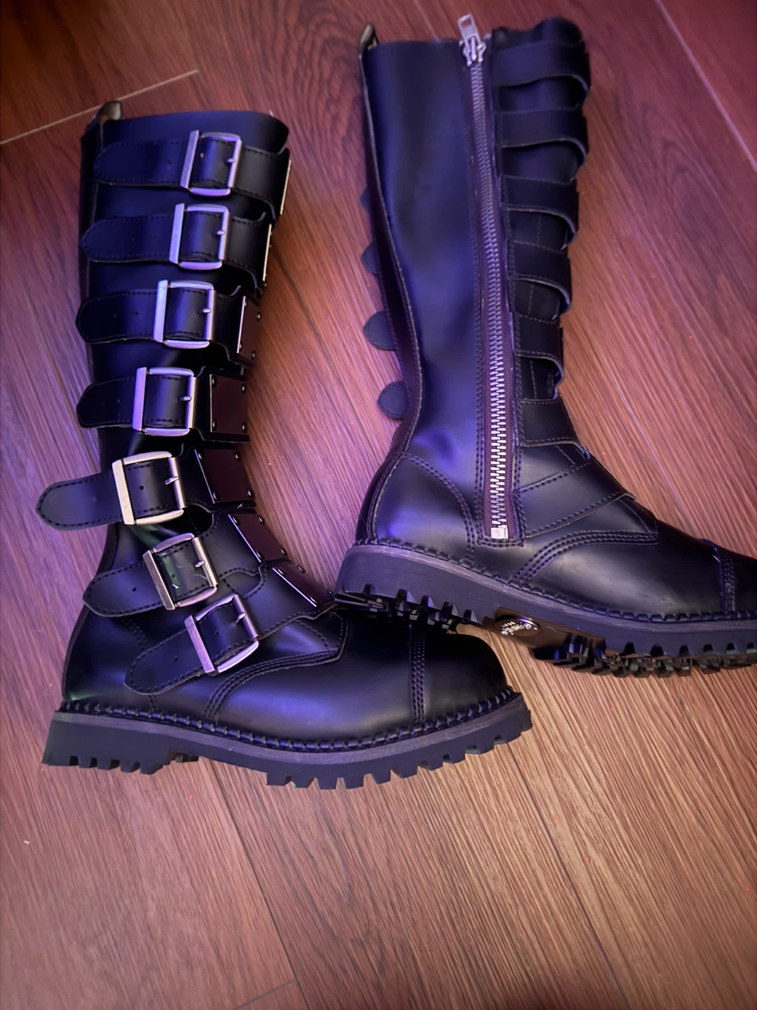 Black Demonia Buckle Boots - photo 2