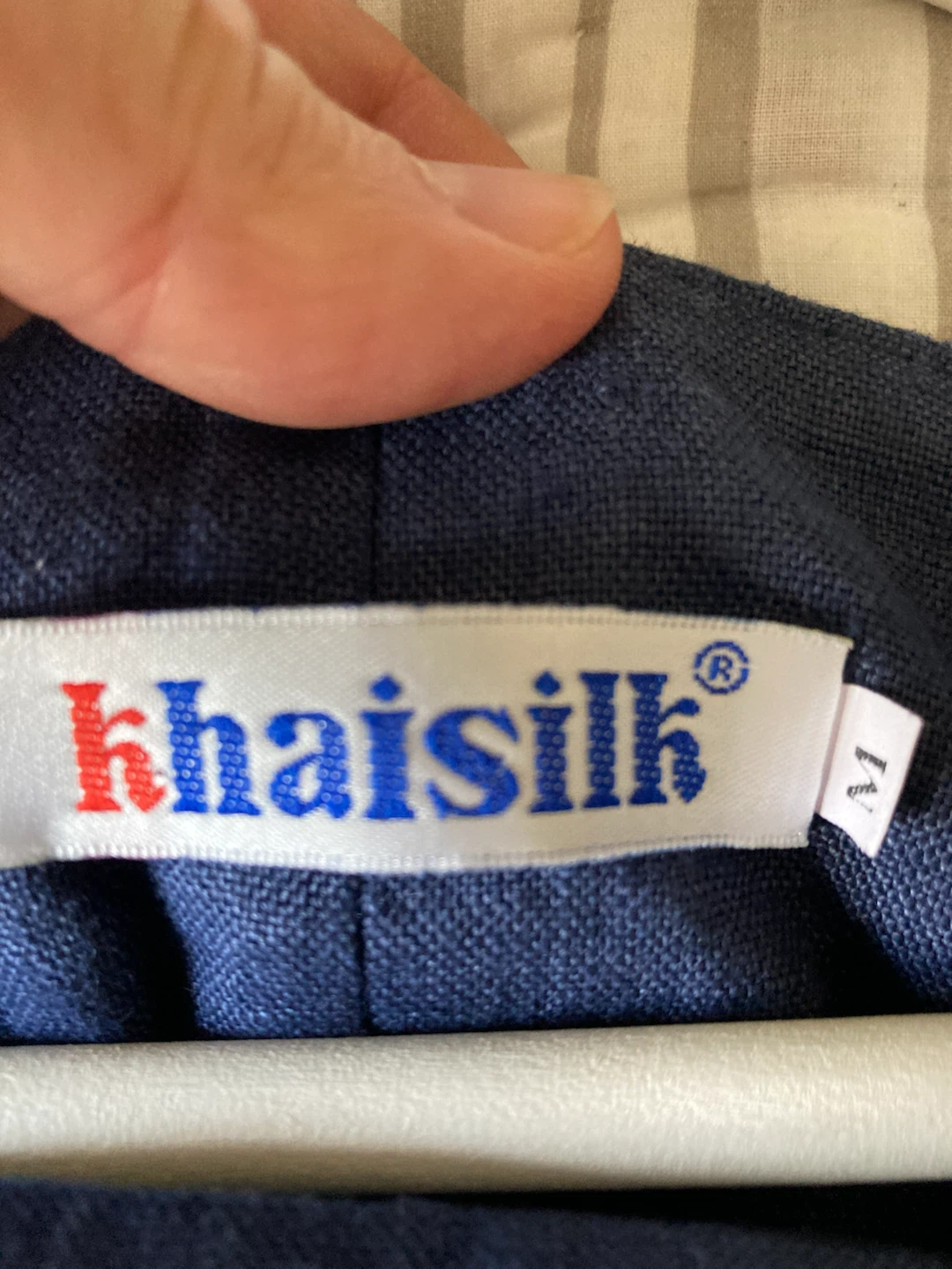 Blue Fitted Linen Top  with Floral Embroidery - photo 5