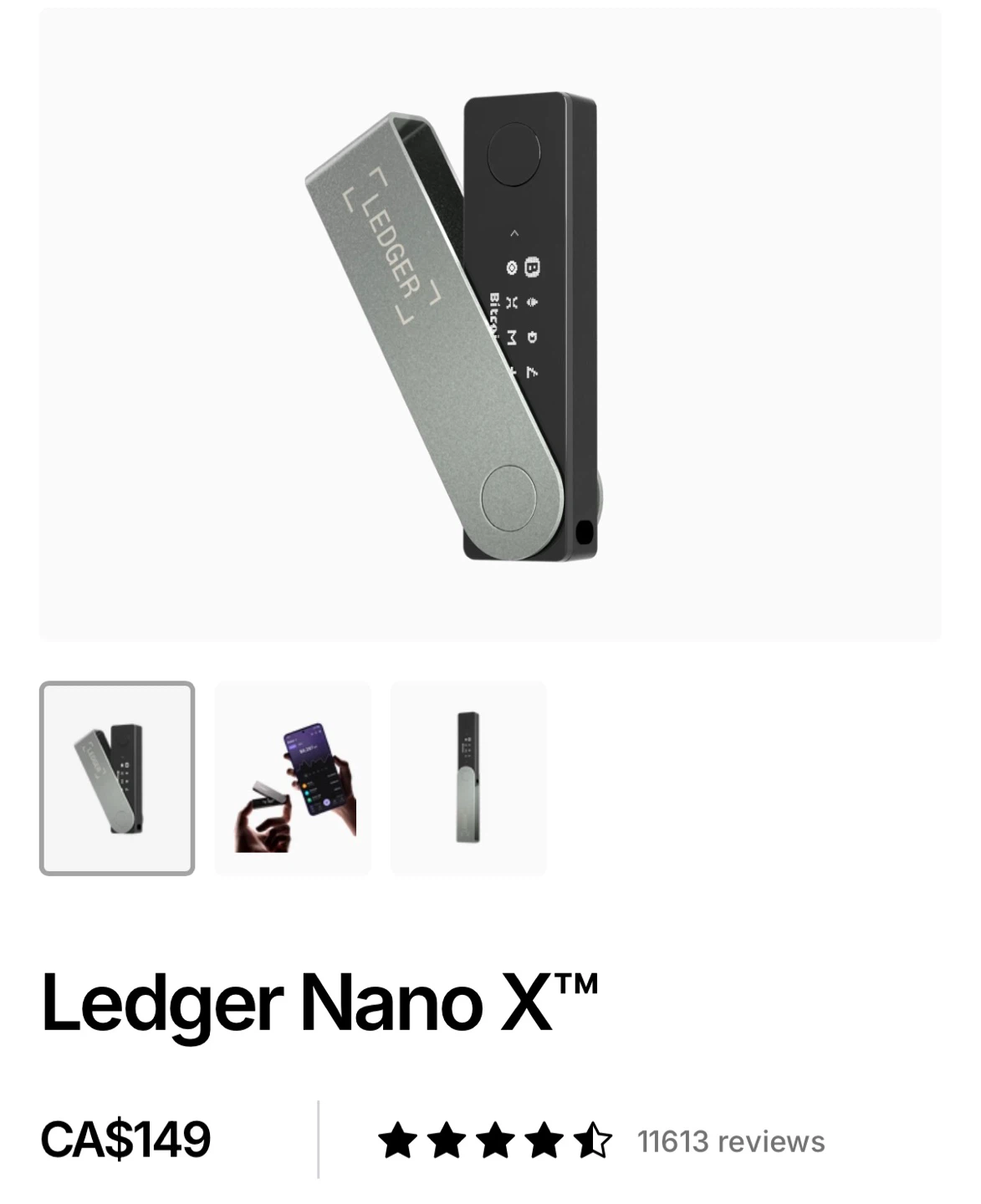 Ledger Nano X Bluetooth Bitcoin Crypto Hardware Wallet