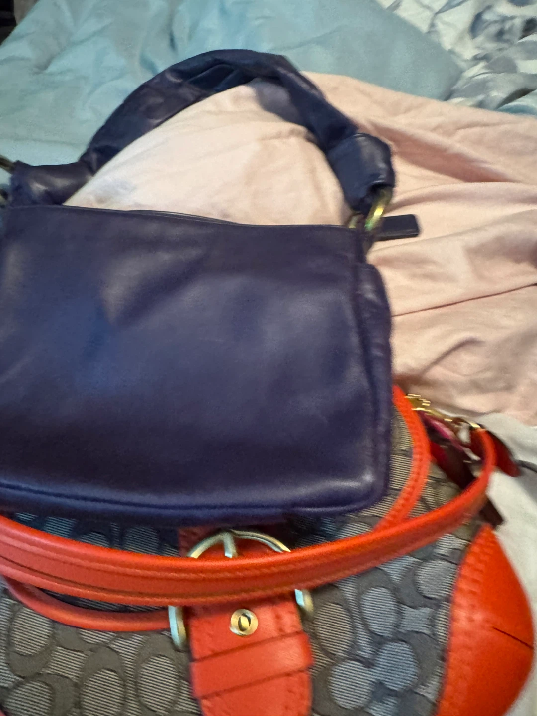 Coach mini resort Purple Leather Shoulder Bag