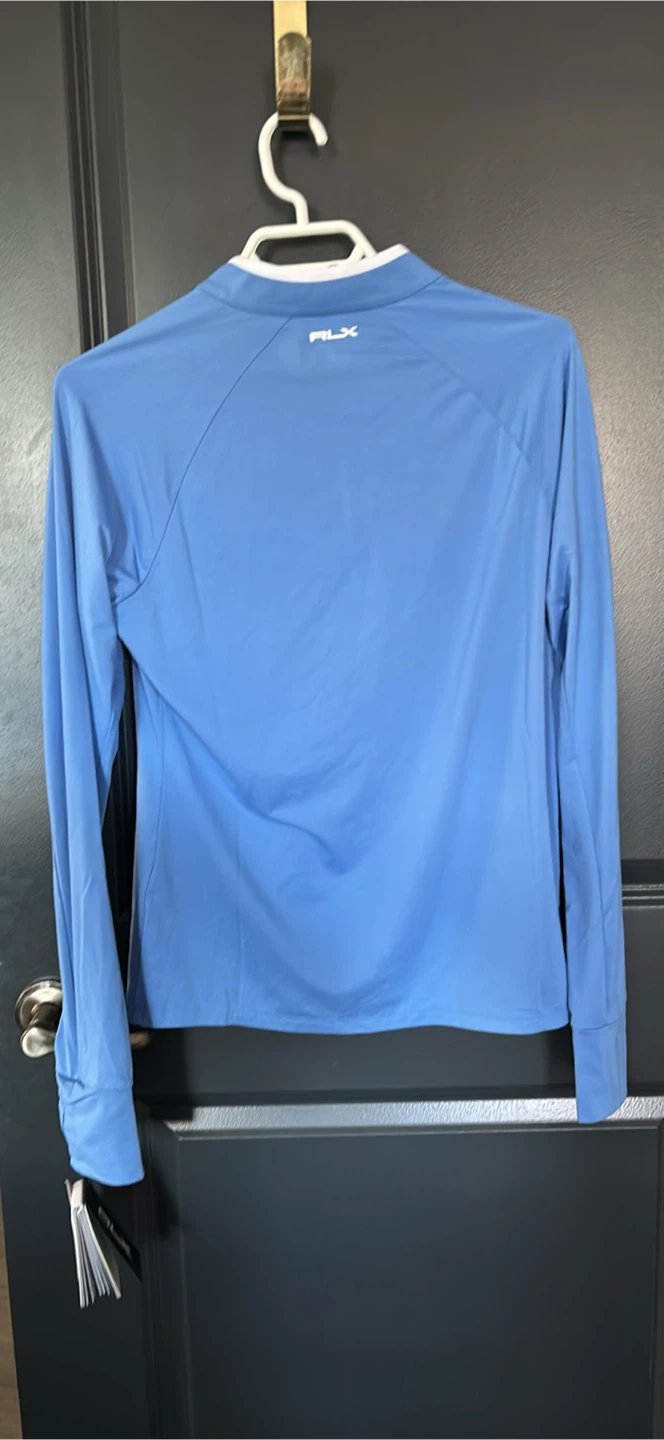 RLX Ralph Lauren Blue Long Sleeve 1/4 Zip Golf Shirt Size S - photo 4