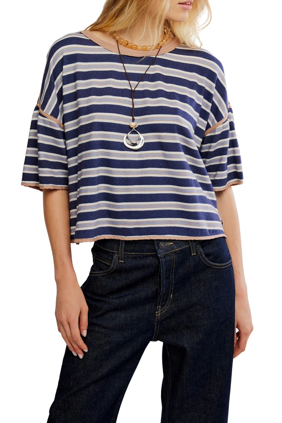 Clean Rugby Stripe Cotton Top Free People