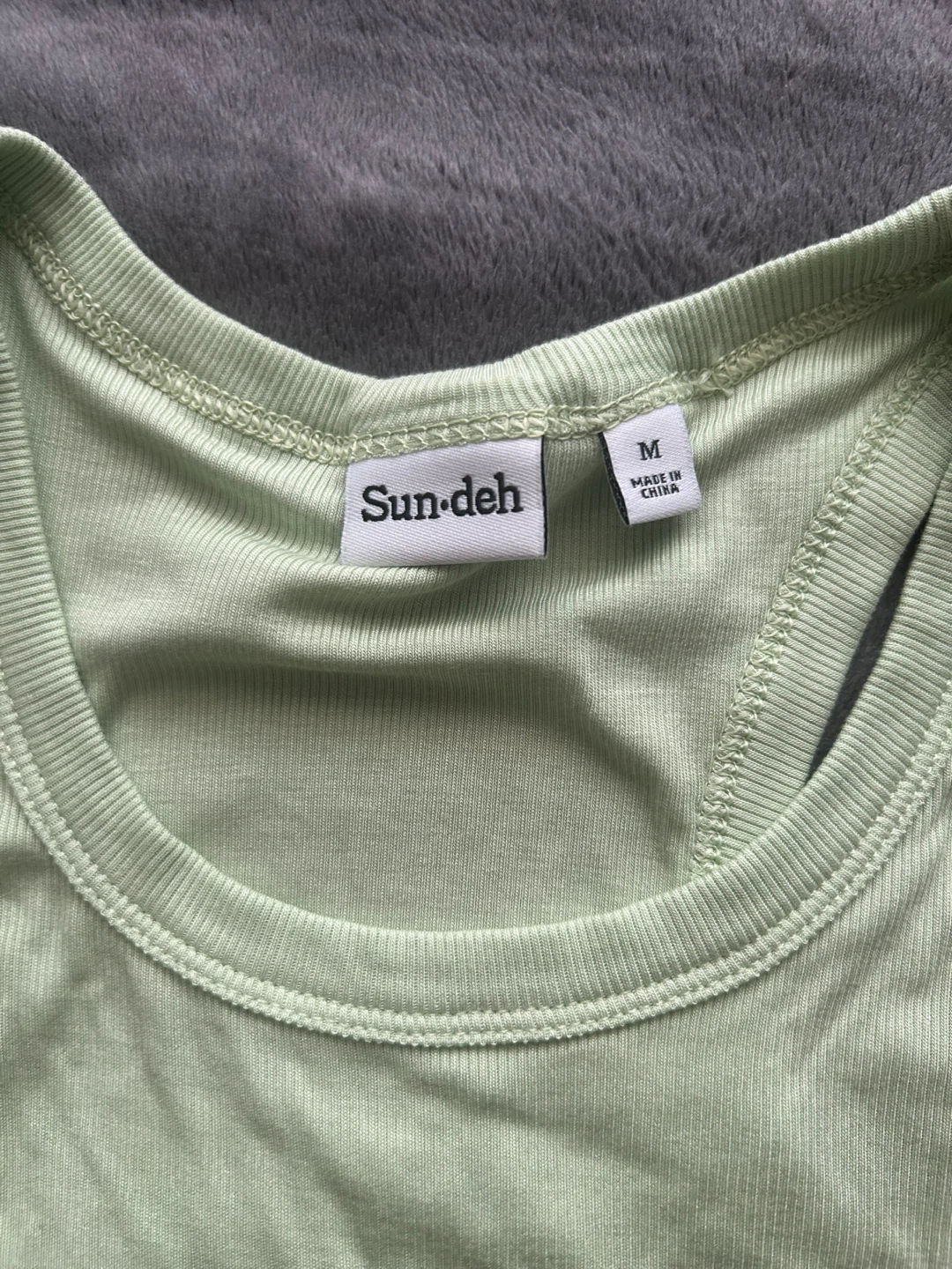 Sun-deh Ribbed Tank Top - Light Green - photo 2