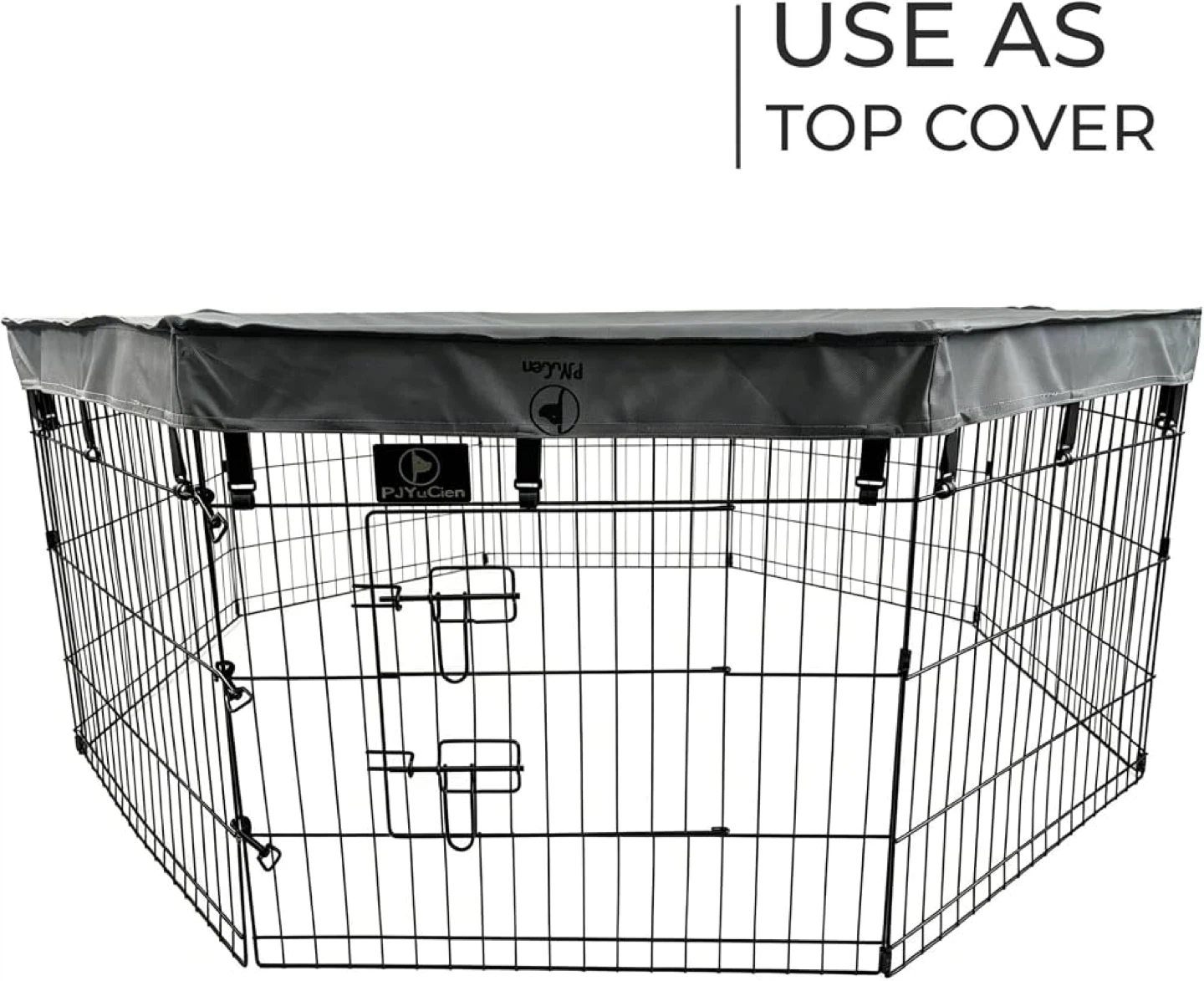 PJYuCien Puppy Playpen with Bottom Pad and Door, 8 Panels 30" H - photo 2