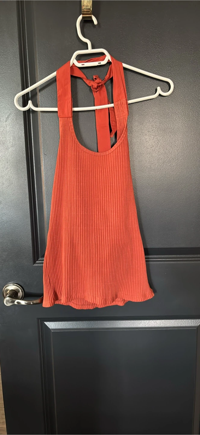 ZARA Ribbed Halter Top