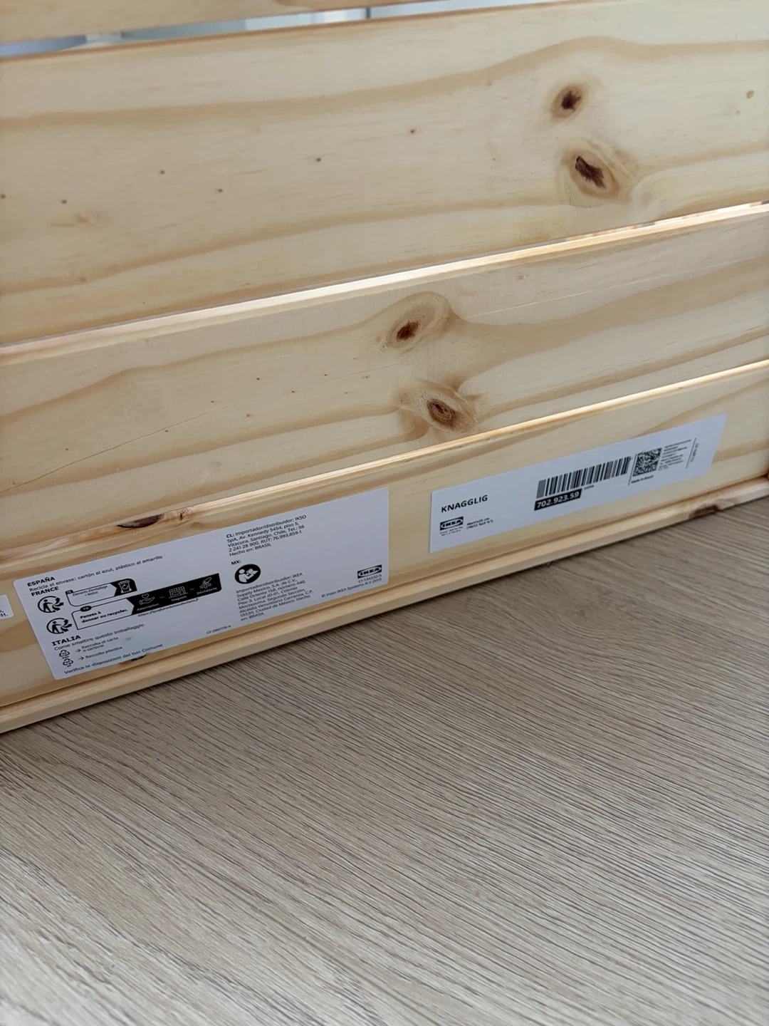 IKEA KNAGGLIG Wooden Crate