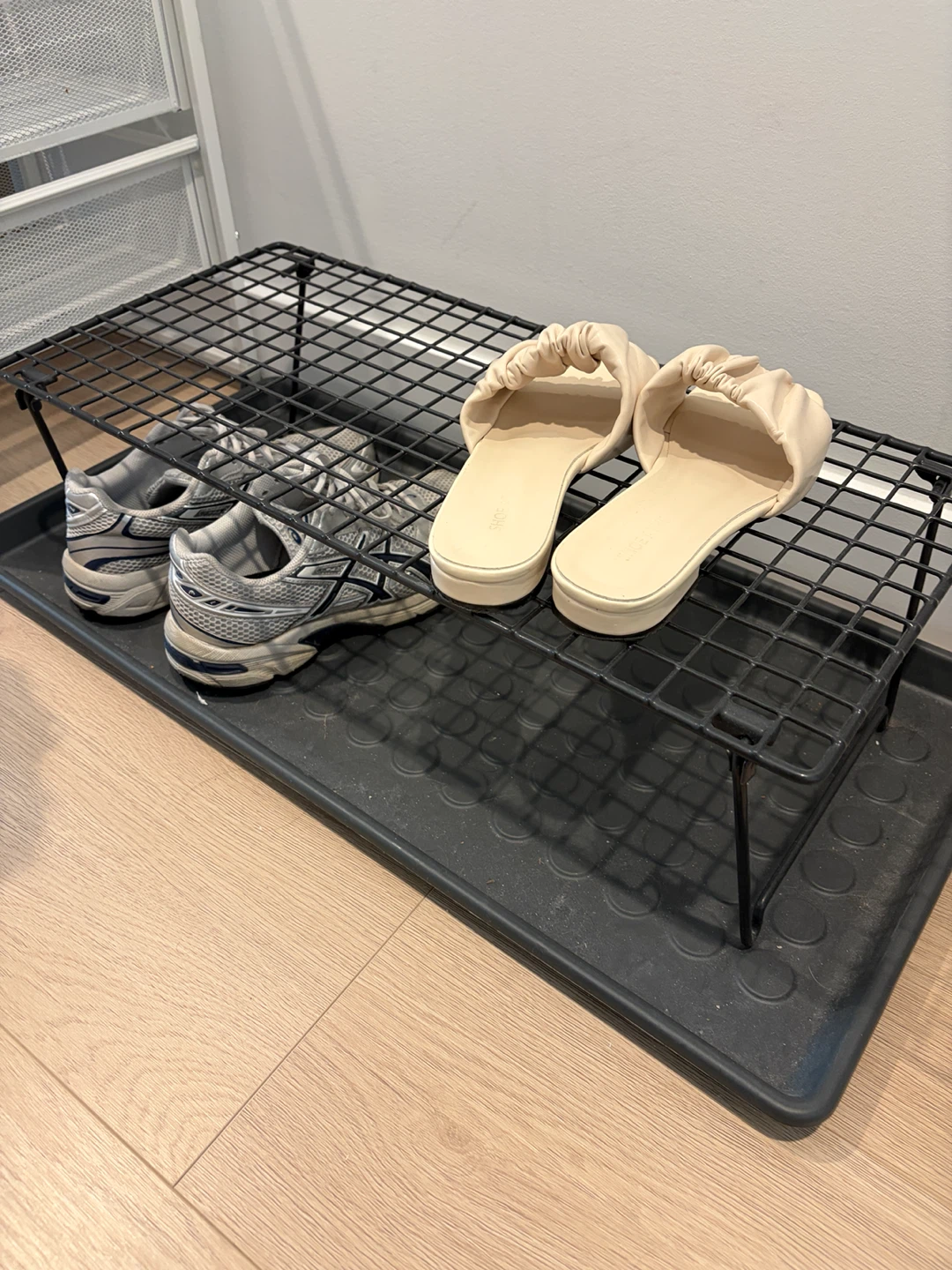 Black Metal Shoe Rack