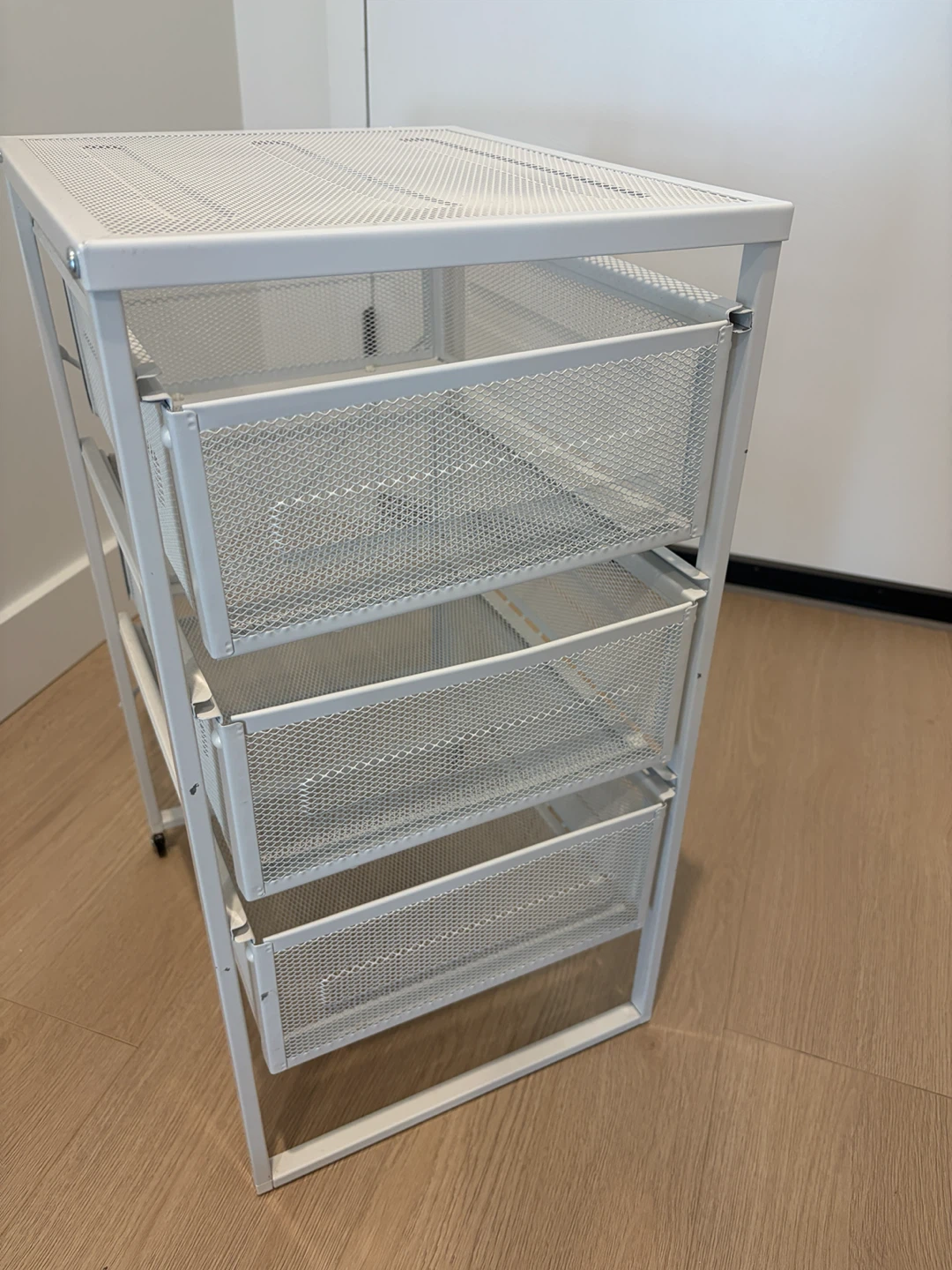 IKEA White 3-Drawer Mesh Storage Unit - photo 2