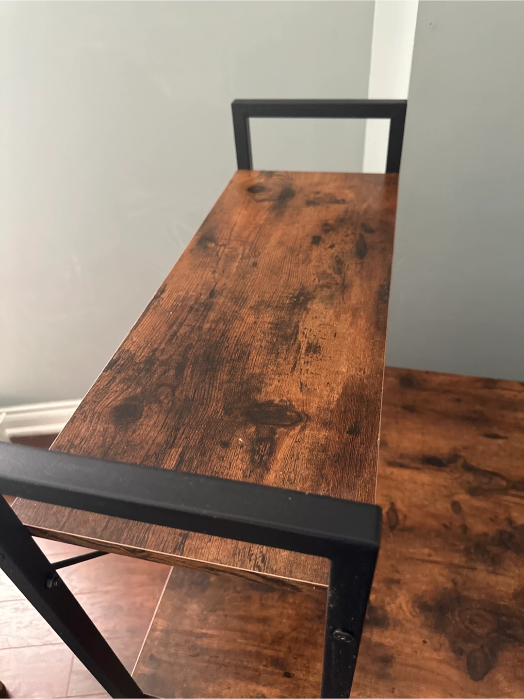 Wood Grain Desk with Shelving - photo 3
