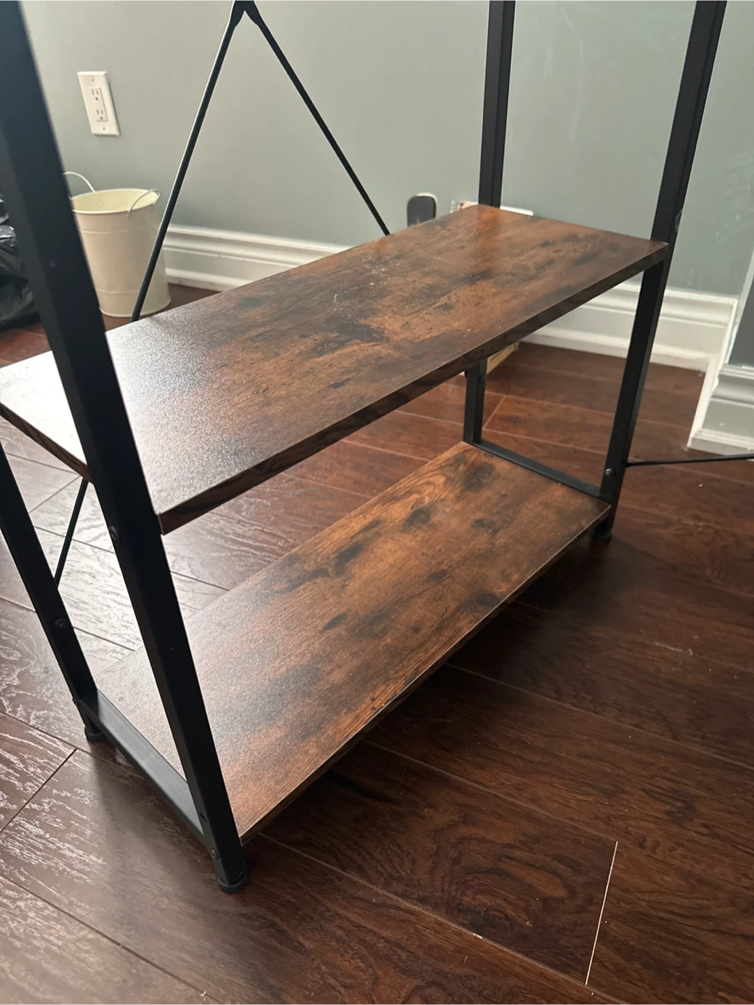 Wood Grain Desk with Shelving - photo 4