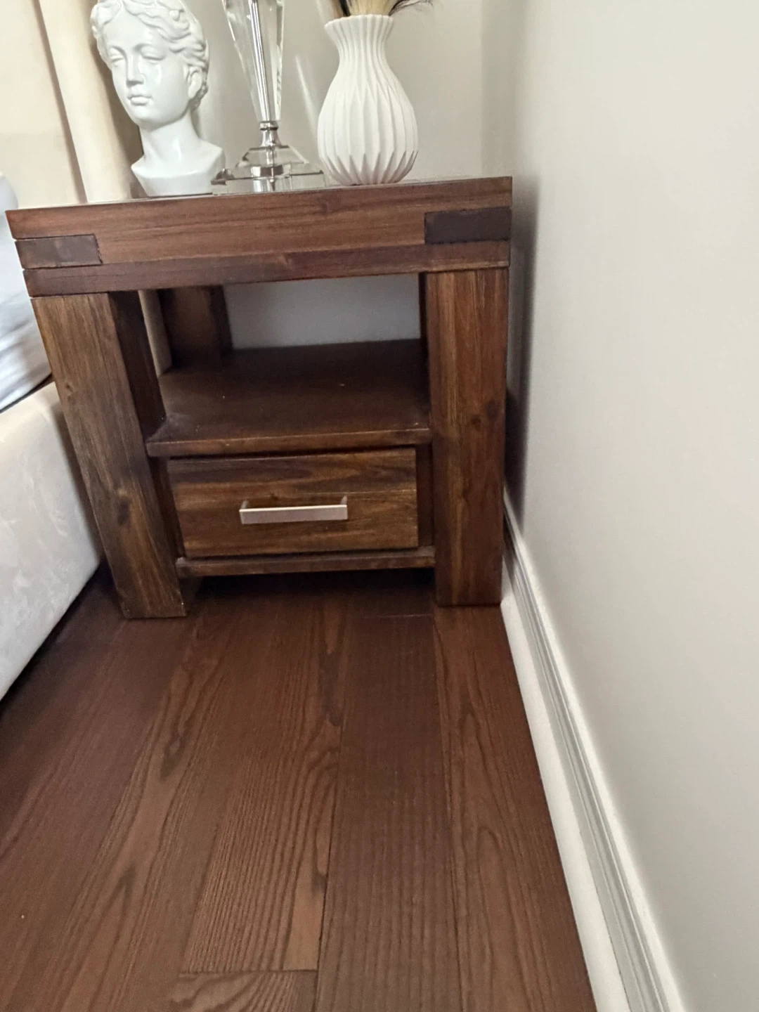 Wooden End Table with Drawer - photo 2
