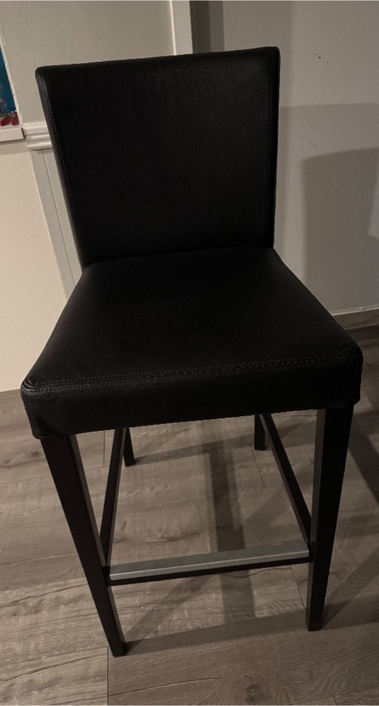 Black Bar Stools - Pair