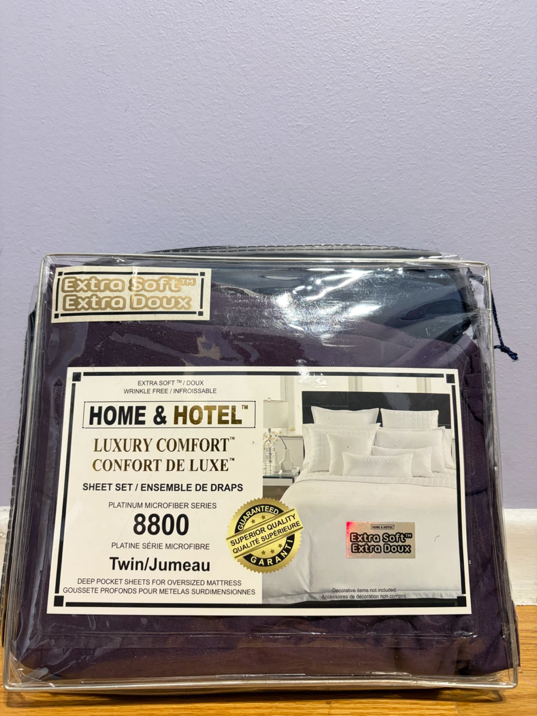 Home & Hotel Twin Sheet Set - Platinum Microfiber - photo 2