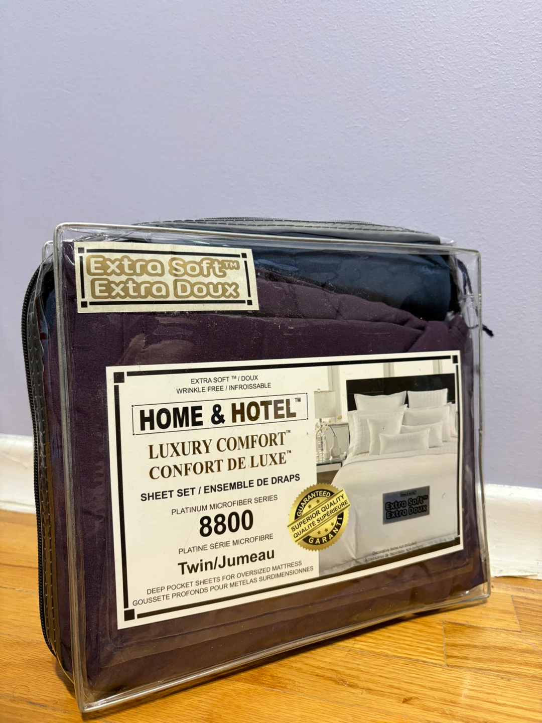 Home & Hotel Twin Sheet Set - Platinum Microfiber - photo 4