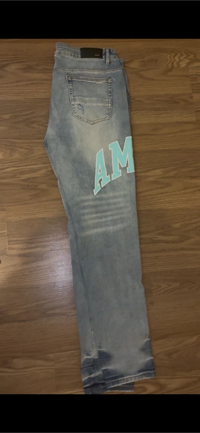 Amiri Distressed Jeans with Logo - photo 3