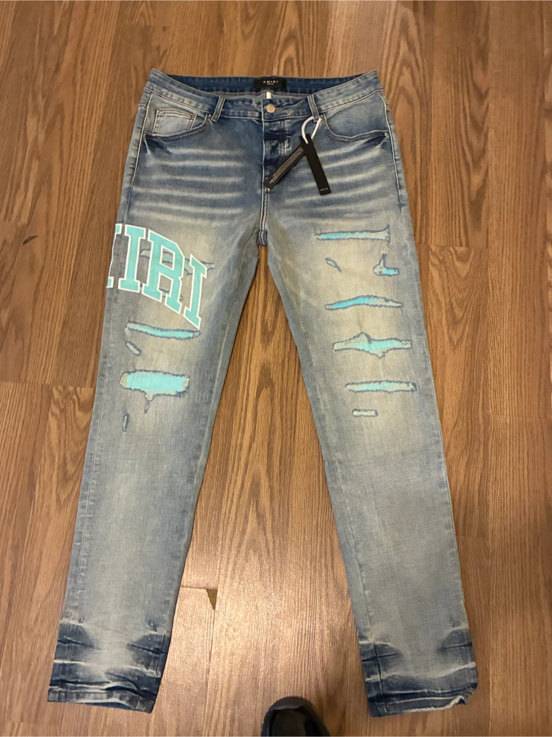 Amiri Distressed Jeans with Logo - photo 5