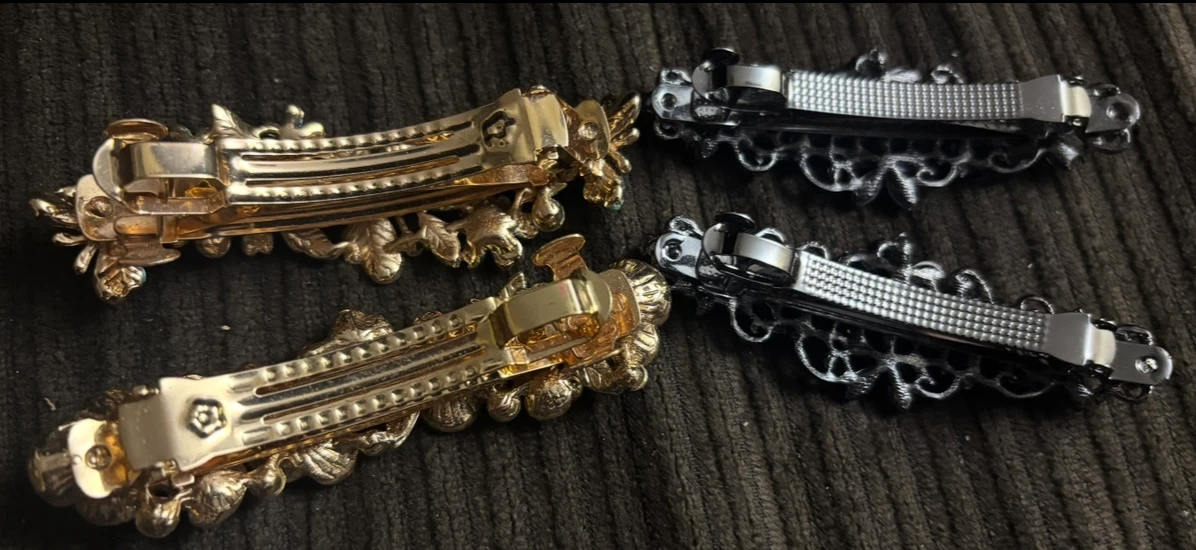Set of 4 Decorative Barrette Hair Clips - photo 2