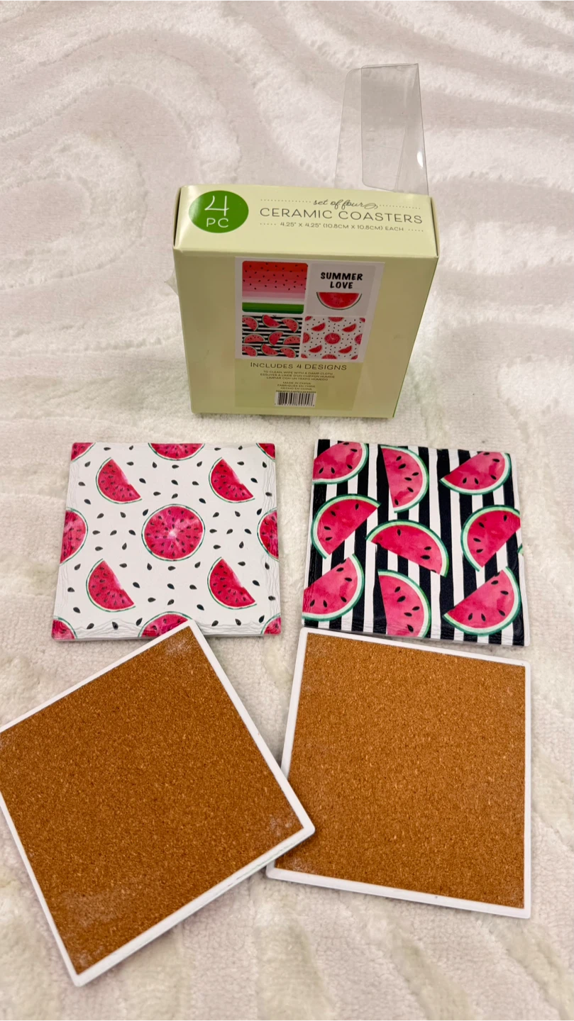 Set of 4 Ceramic Coasters - Design - photo 5