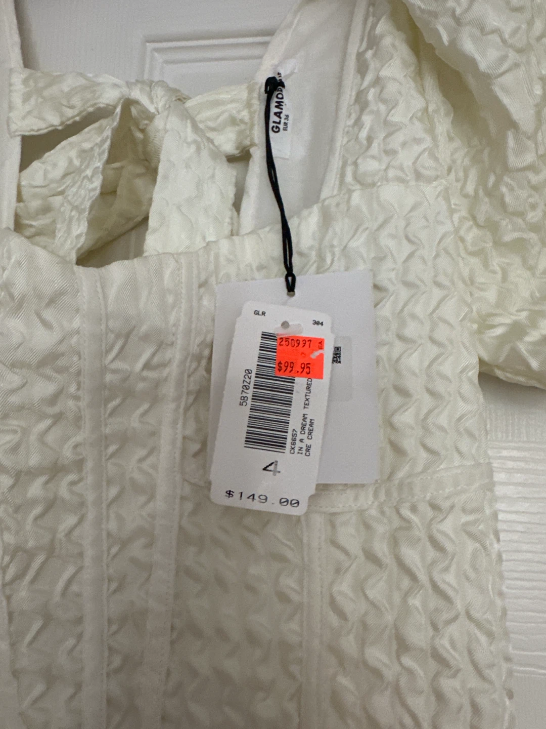 New Glamorous White Textured Midi Dress - photo 3