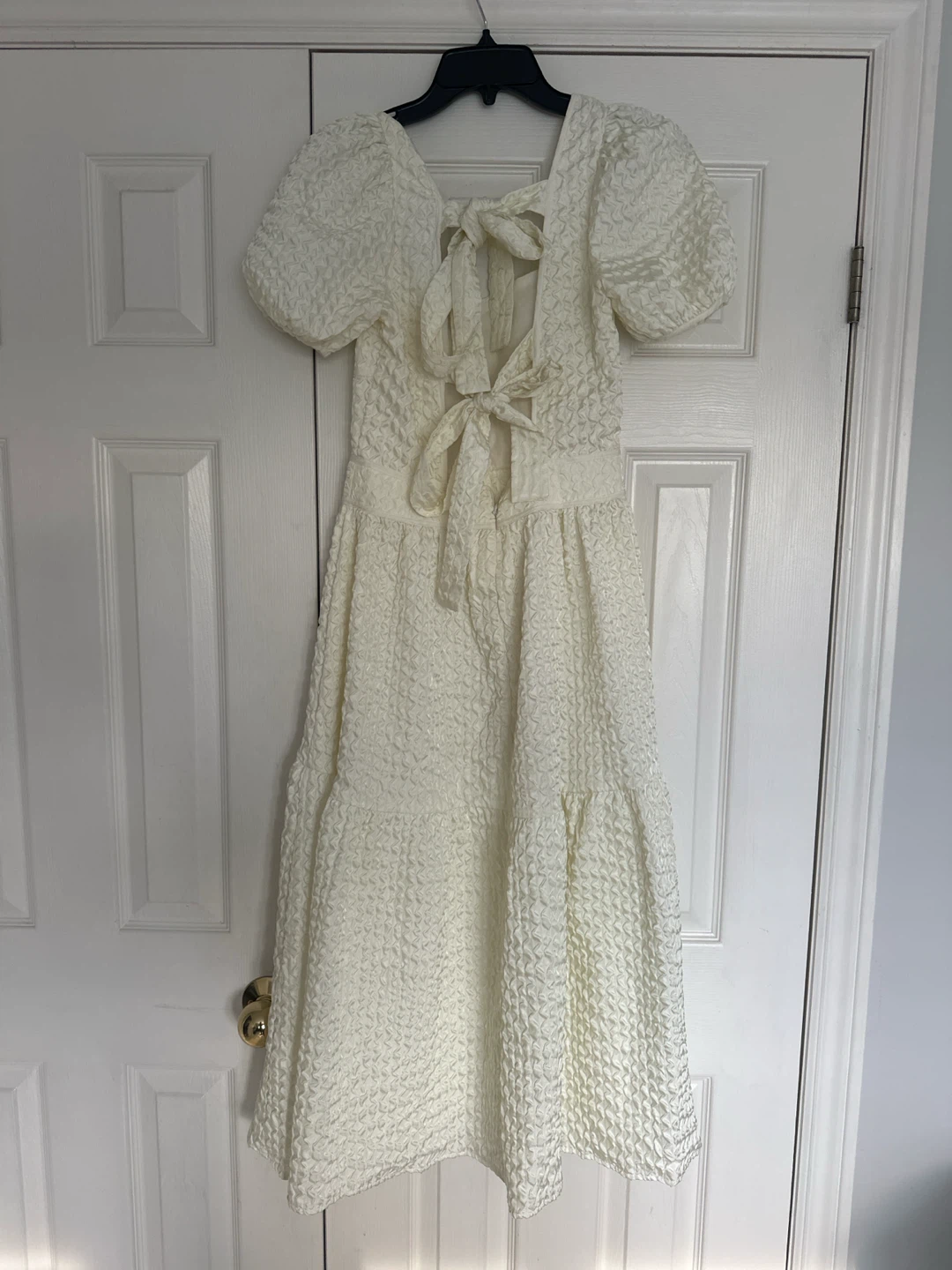 New Glamorous White Textured Midi Dress - photo 4