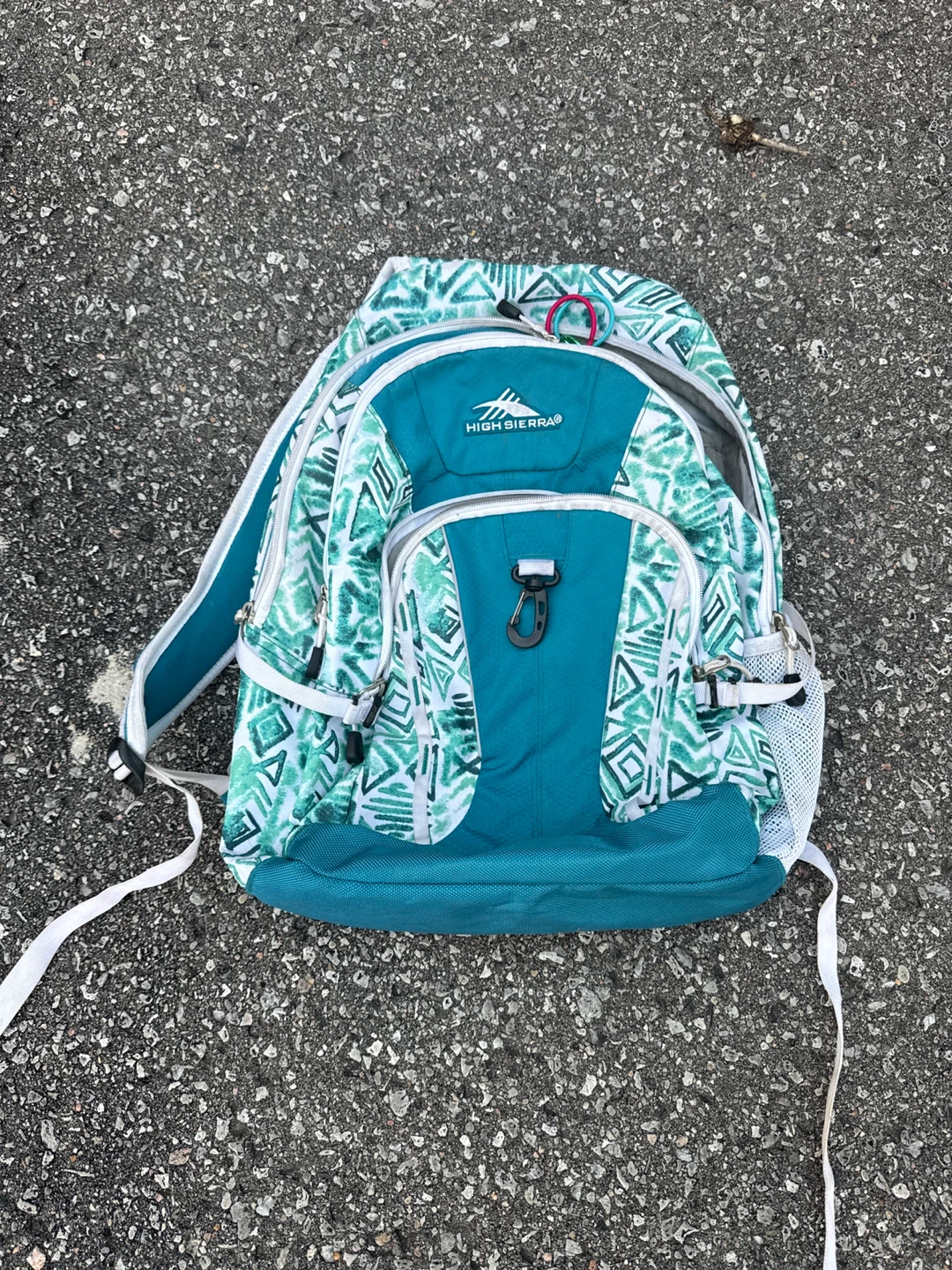High Sierra Teal & White Pattern Backpack
