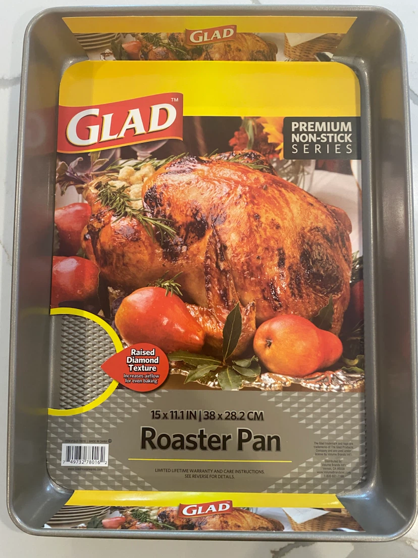 2 Glad Premium Non-Stick Roaster Pans