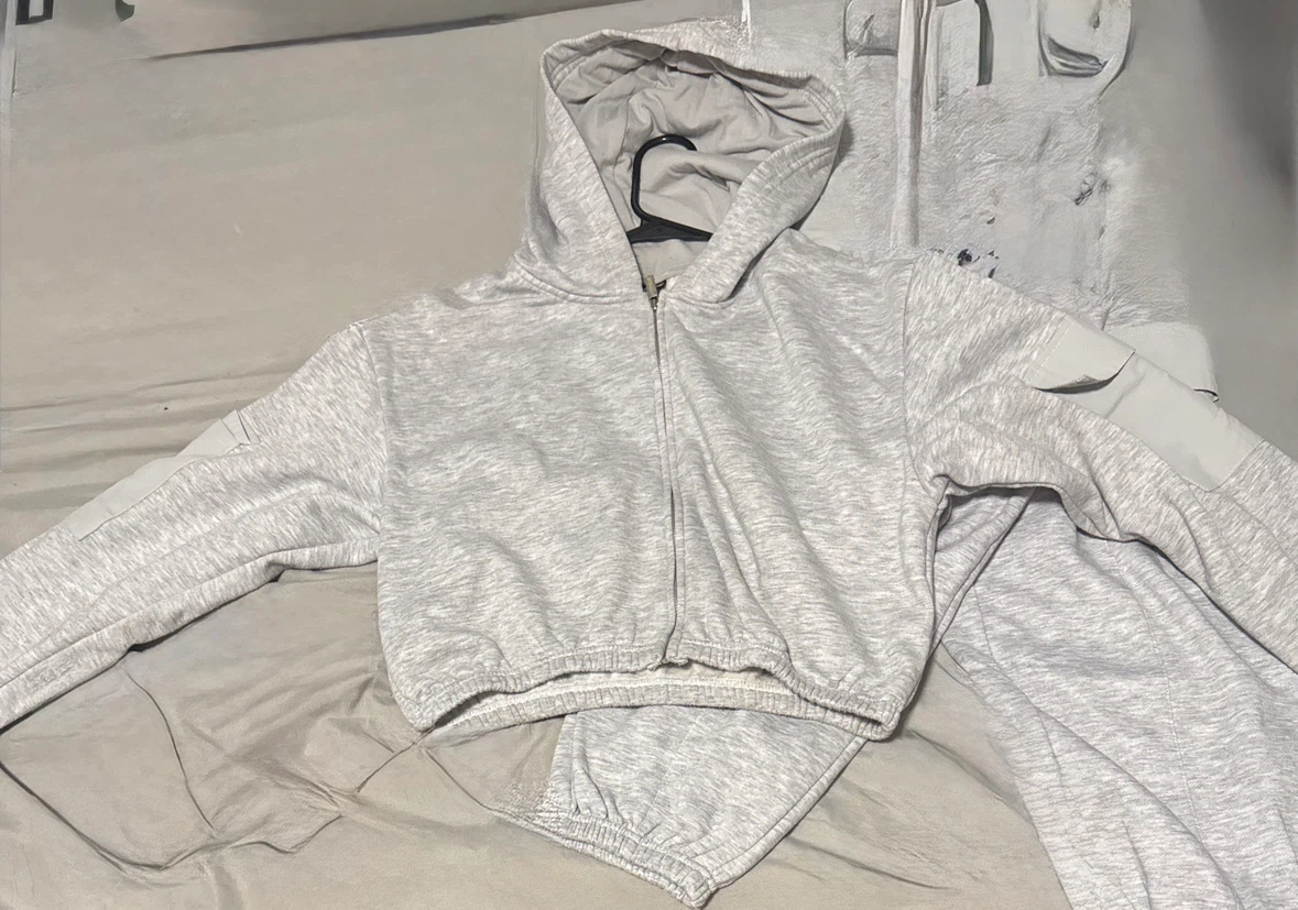Grey Sweatpants and Hoodie Set - photo 2