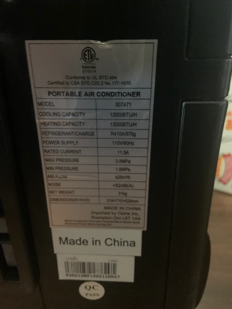 Kyoto Environmental Portable Air Conditioner 12000 BTU - photo 3