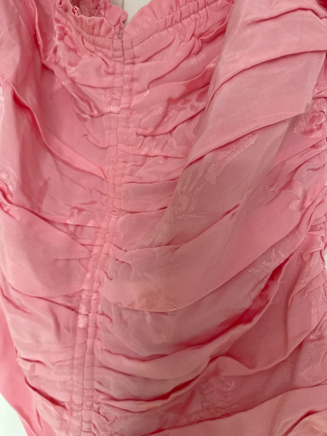 Pink Ruched Puff Sleeve Top - photo 2