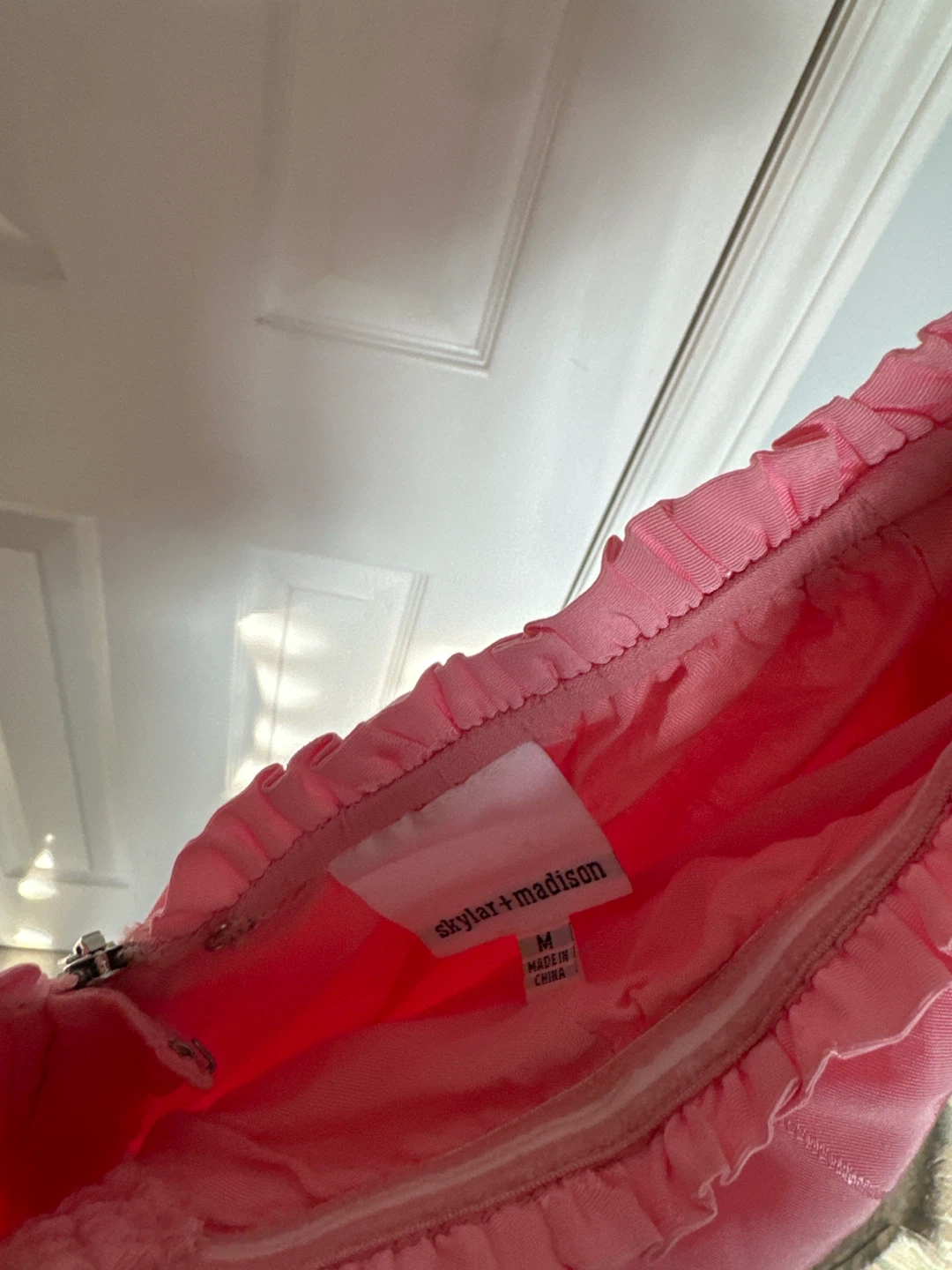 Pink Ruched Puff Sleeve Top - photo 5