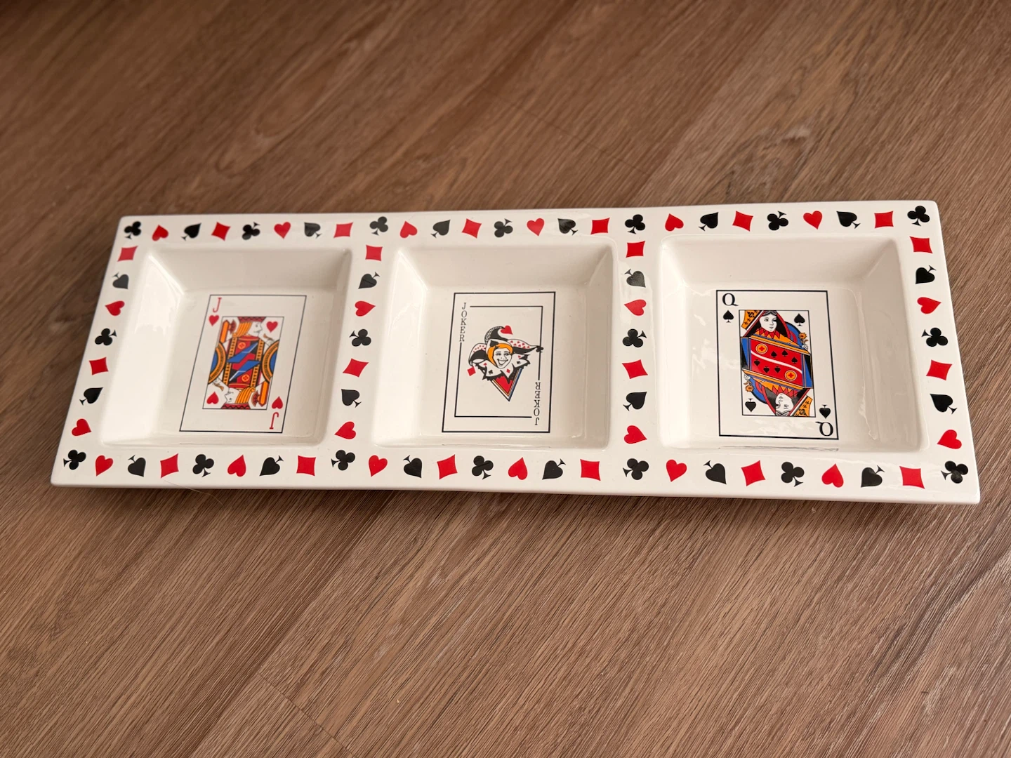 Vintage 3-Compartment Ceramic Serving Tray