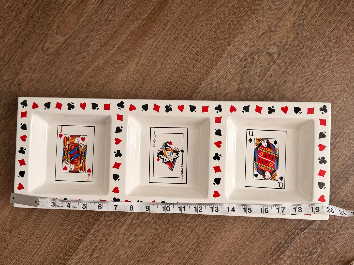 Vintage 3-Compartment Ceramic Serving Tray - photo 5