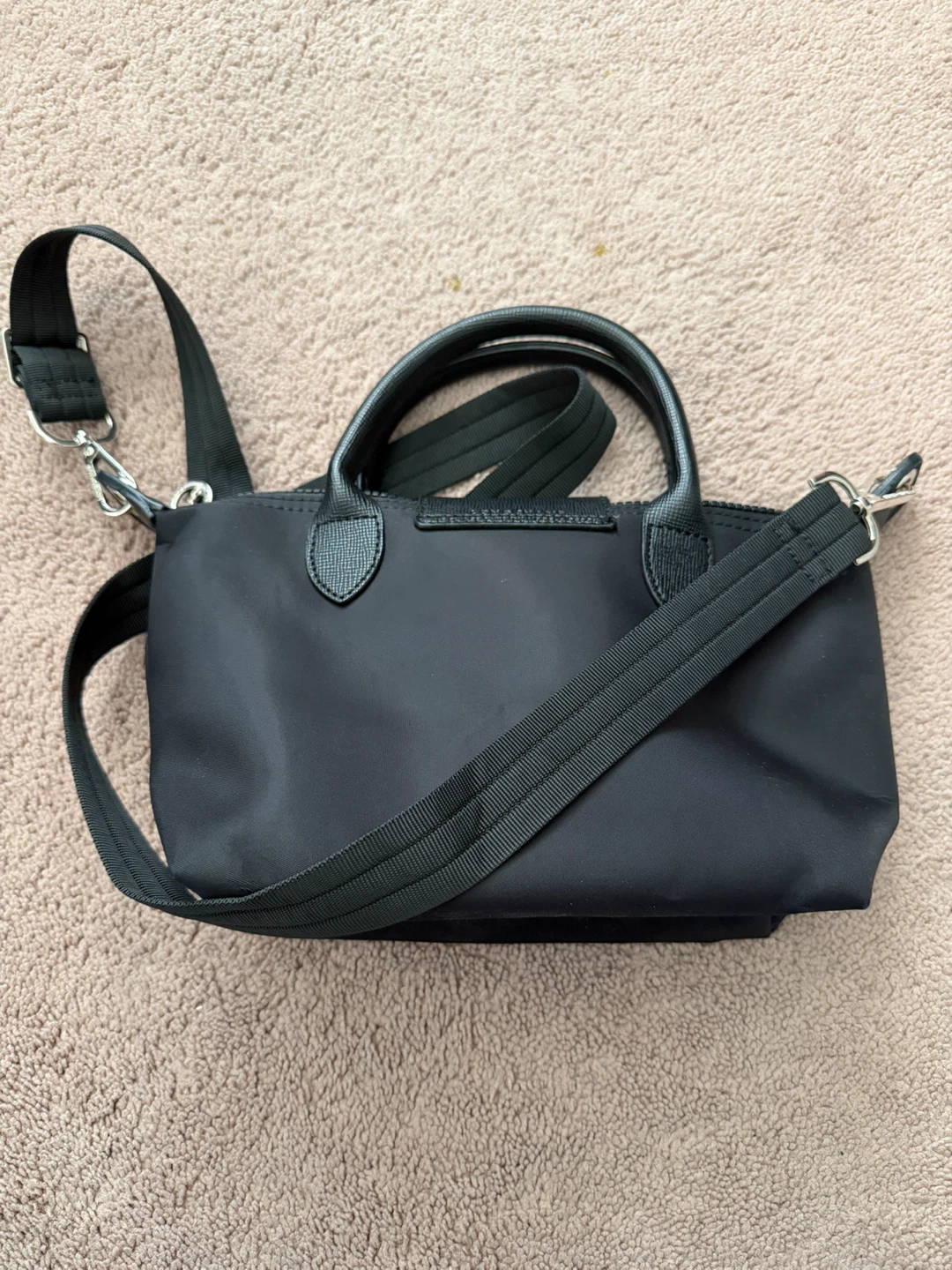 Longchamp Black Nylon Top Handle Handbag - photo 2