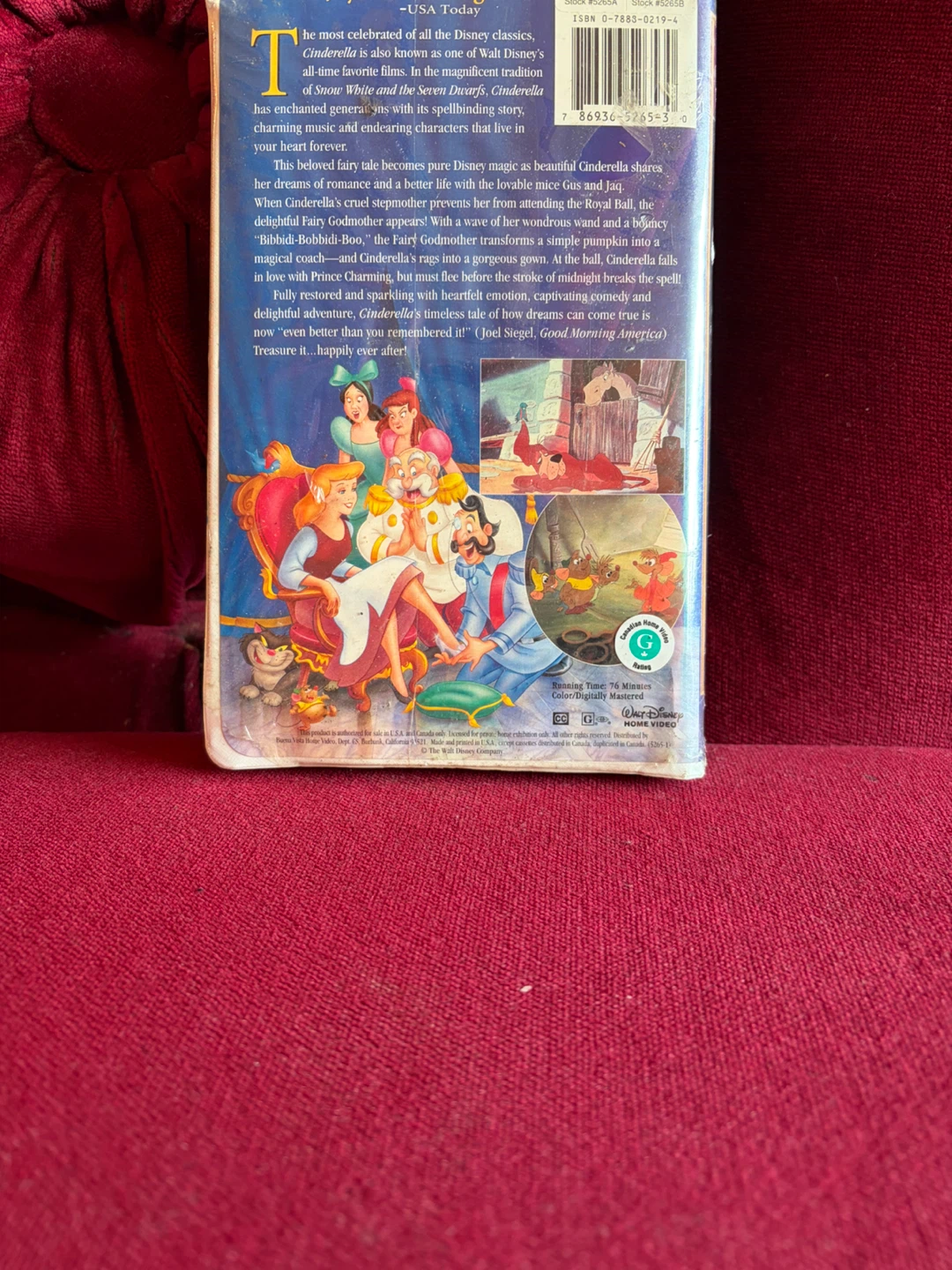 Walt Disney's Cinderella Masterpiece VHS - photo 2
