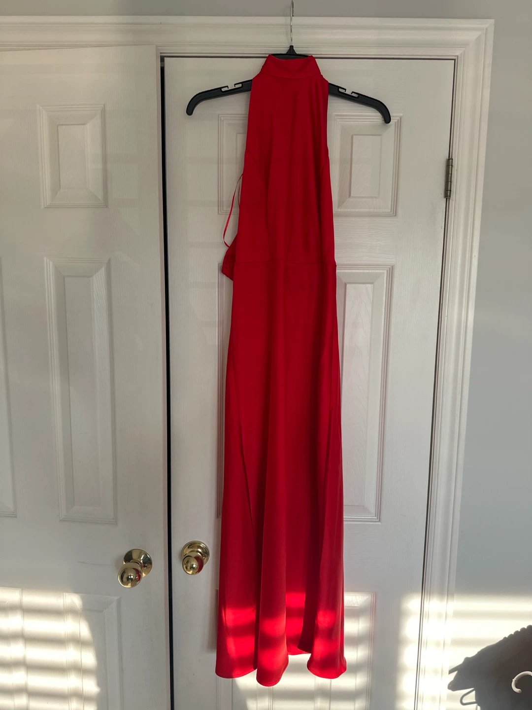 Maison d'Amélie Red Halter Maxi Dress