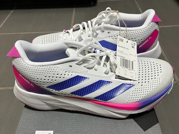 Adidas Adizero SL Running Shoes White Blue Pink Men's Size 8