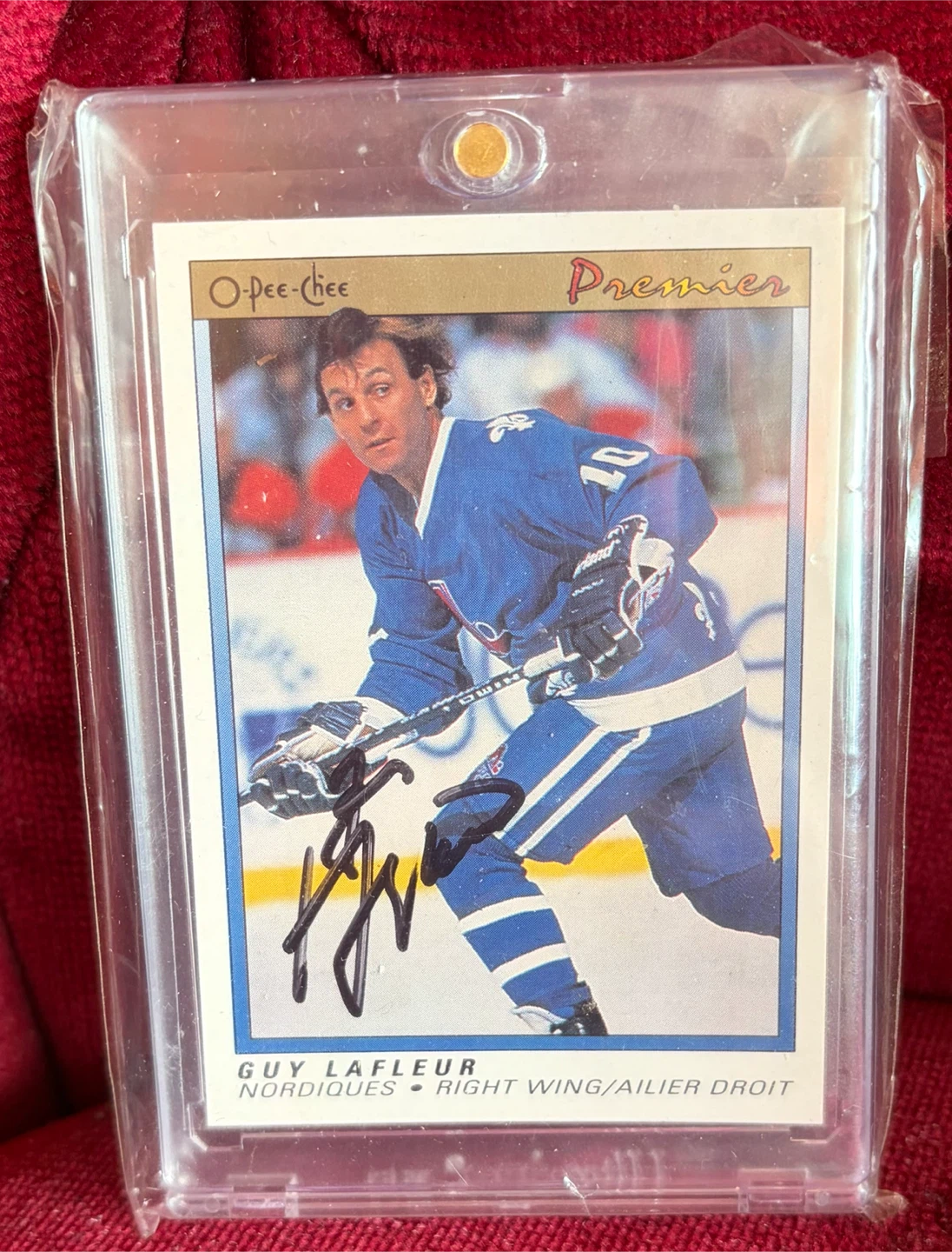 1989-90 O-Pee-Chee Guy Lafleur Premier Hockey Card