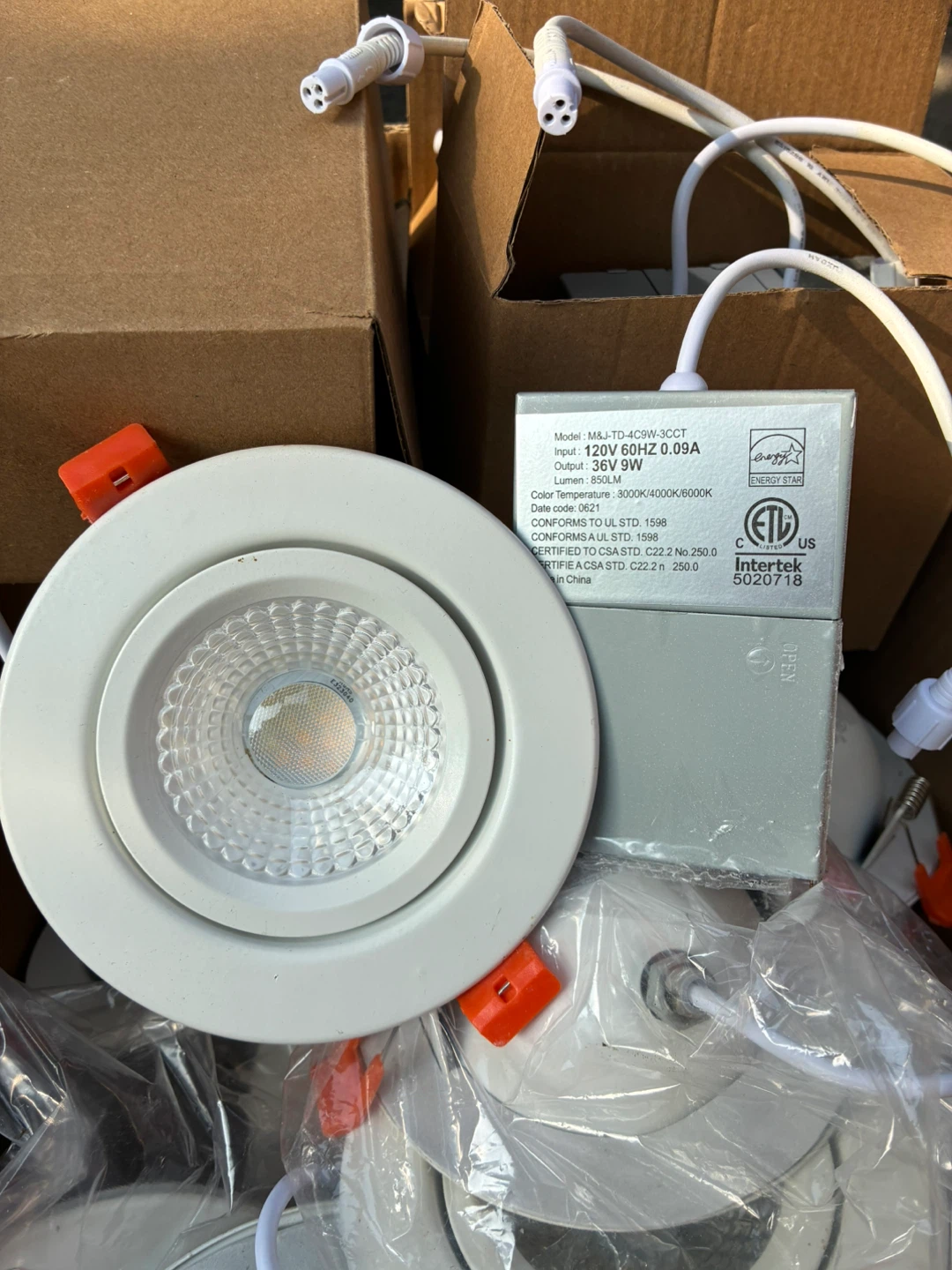 $8 Each - 4" LED Adjustable Gimbal Pot Lights