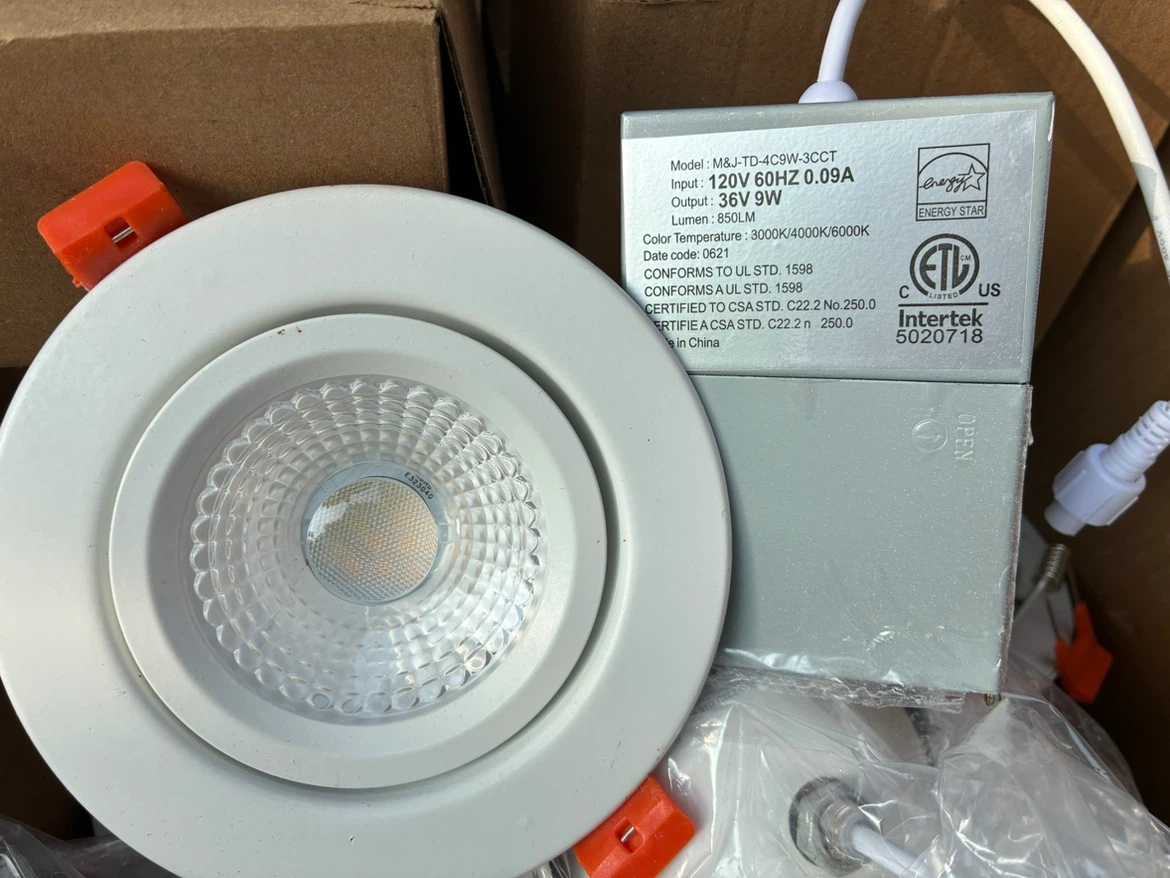 $8 Each - 4" LED Adjustable Gimbal Pot Lights - photo 3
