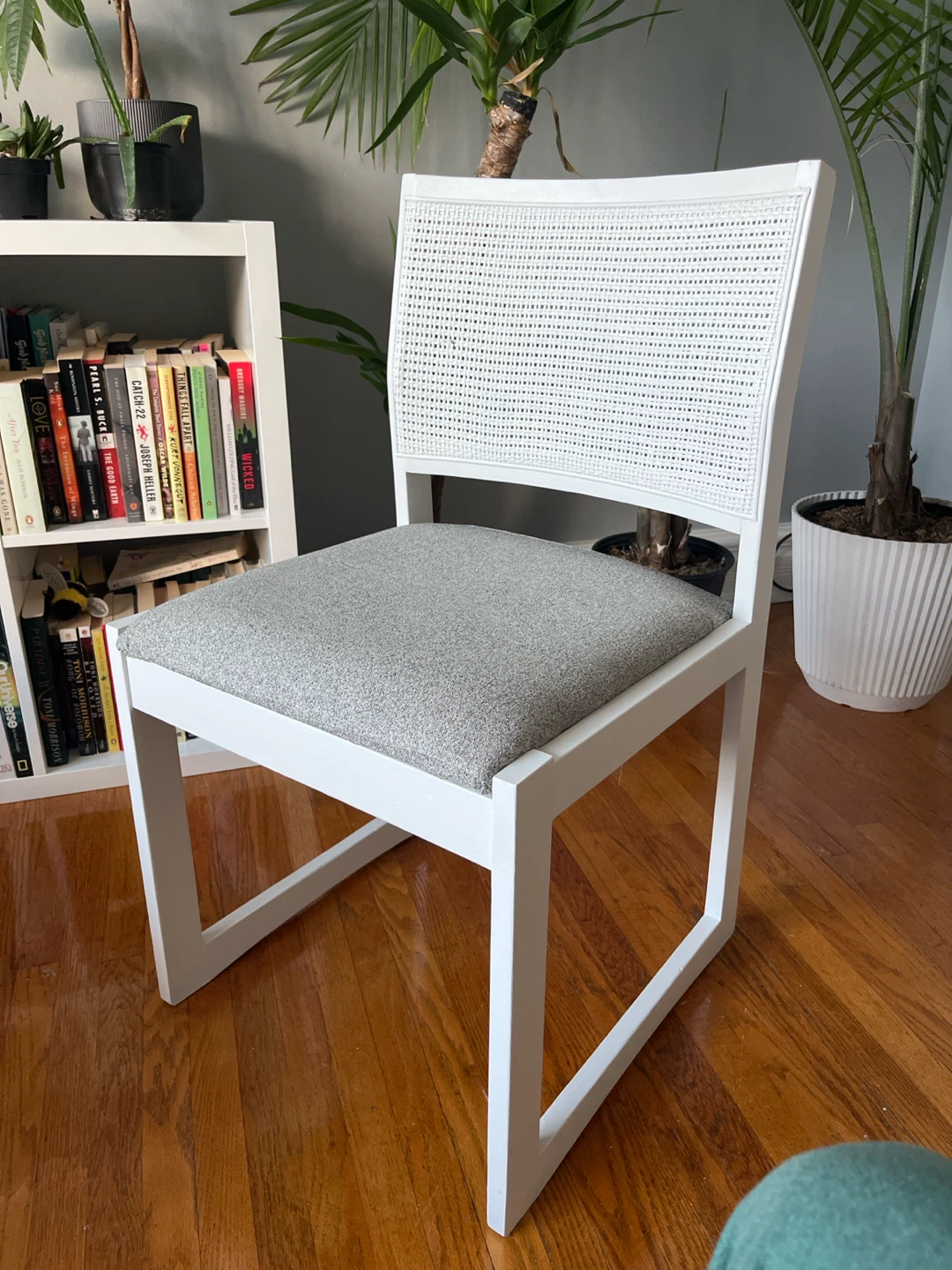 White Cane Back Chair